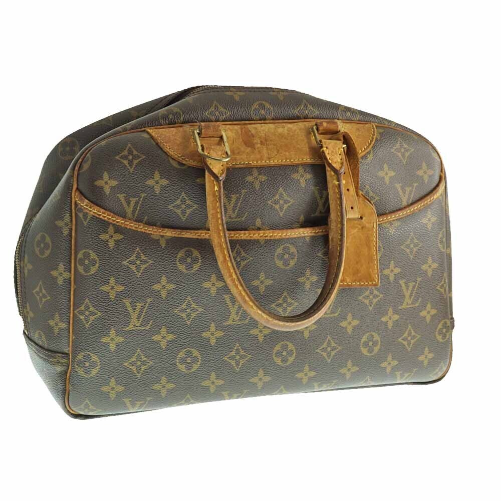LOUIS VUITTON Deauville Monogram Canvas Brown Bag Handbag